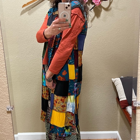 Collection Royal patchwork long vest NWT - Picture 5 of 6